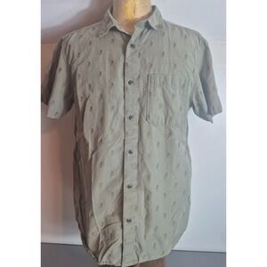 The North Face Mens Baytrail  Hiking Shirt L Sage Green Hiker Print NF0A55MP